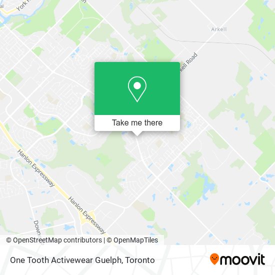 One Tooth Activewear Guelph map