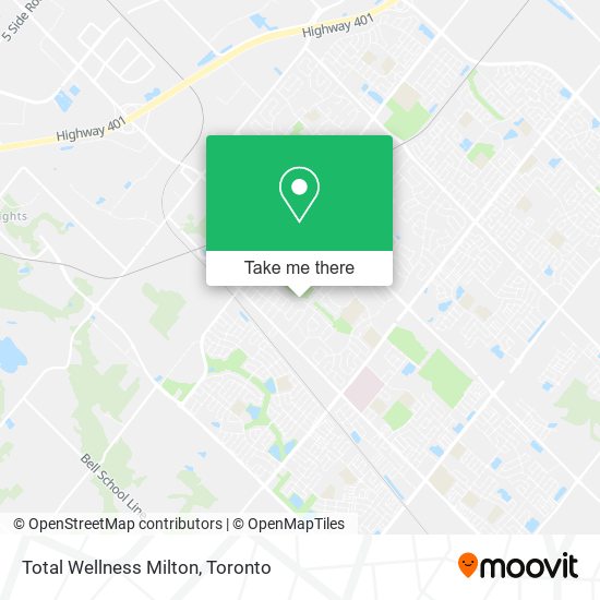 Total Wellness Milton map