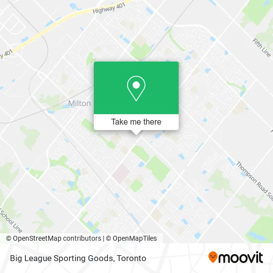 Big League Sporting Goods map