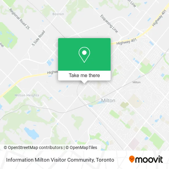 Information Milton Visitor Community map
