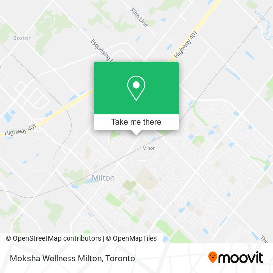 Moksha Wellness Milton map