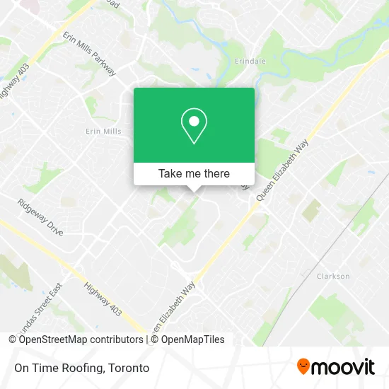 On Time Roofing map