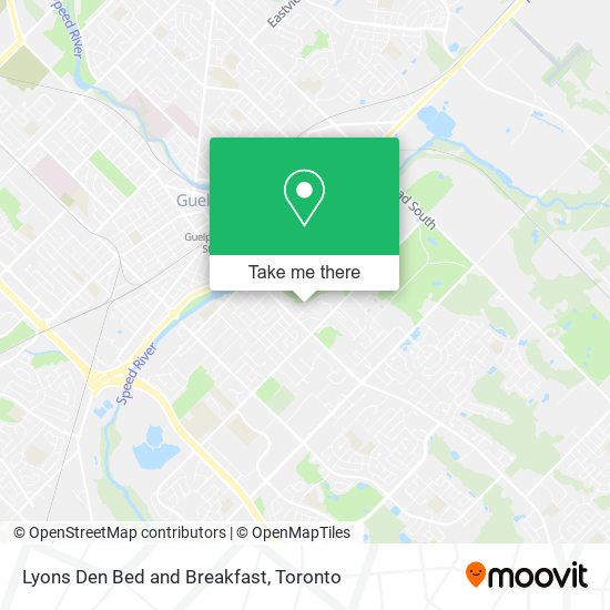 Lyons Den Bed and Breakfast map