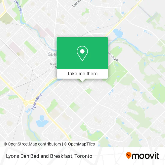 Lyons Den Bed and Breakfast map