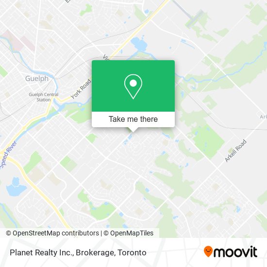 Planet Realty Inc., Brokerage map