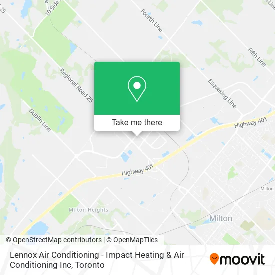 Lennox Air Conditioning - Impact Heating & Air Conditioning Inc map