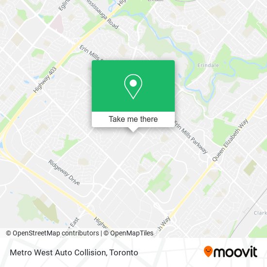 Metro West Auto Collision map