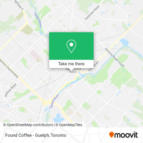 Found Coffee - Guelph map