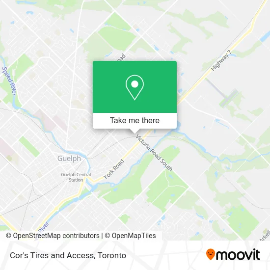 Cor's Tires and Access map