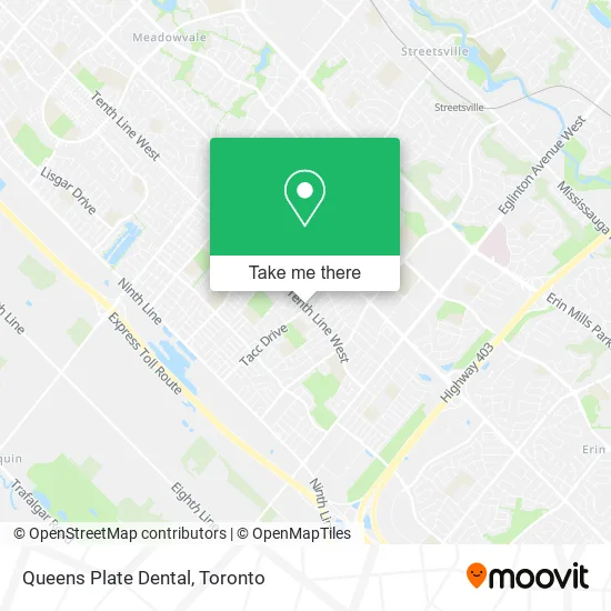 Queens Plate Dental map