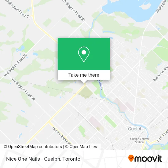 Nice One Nails - Guelph map