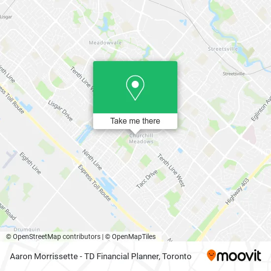 Aaron Morrissette - TD Financial Planner map