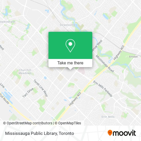 Mississauga Public Library map
