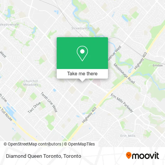 Diamond Queen Toronto map