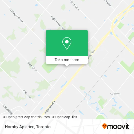 Hornby Apiaries map
