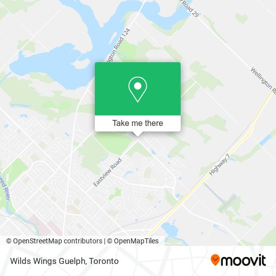 Wilds Wings Guelph map