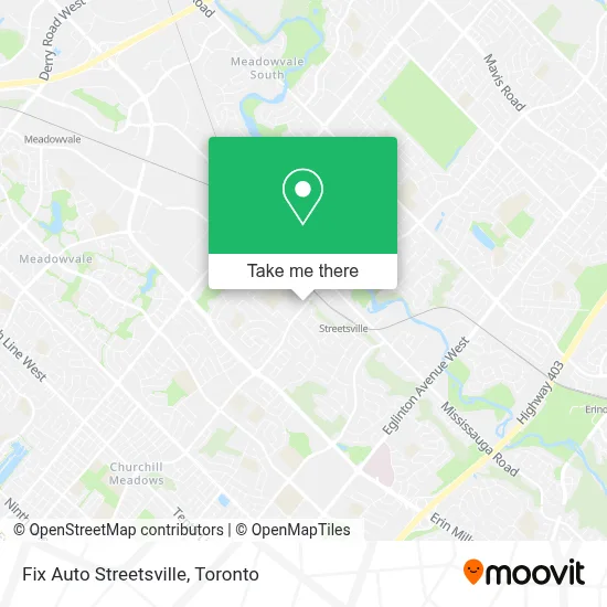 Fix Auto Streetsville map