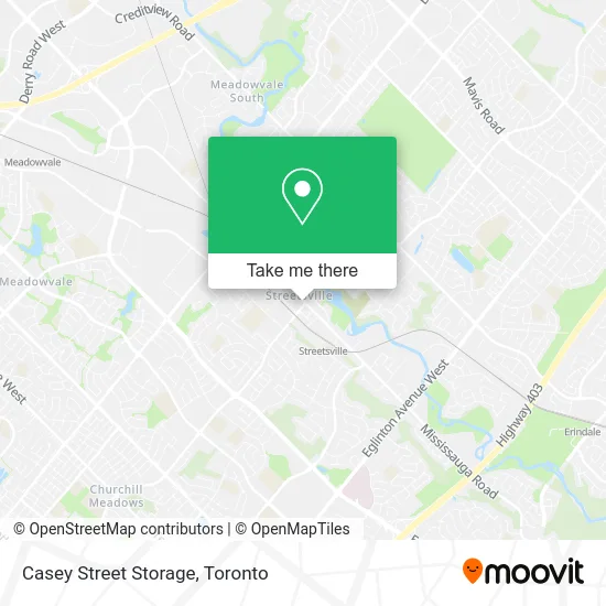Casey Street Storage map