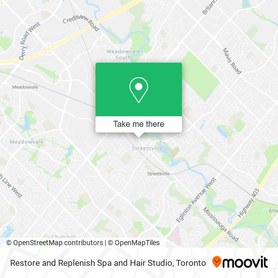 Restore and Replenish Spa and Hair Studio map