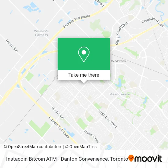 Instacoin Bitcoin ATM - Danton Convenience map