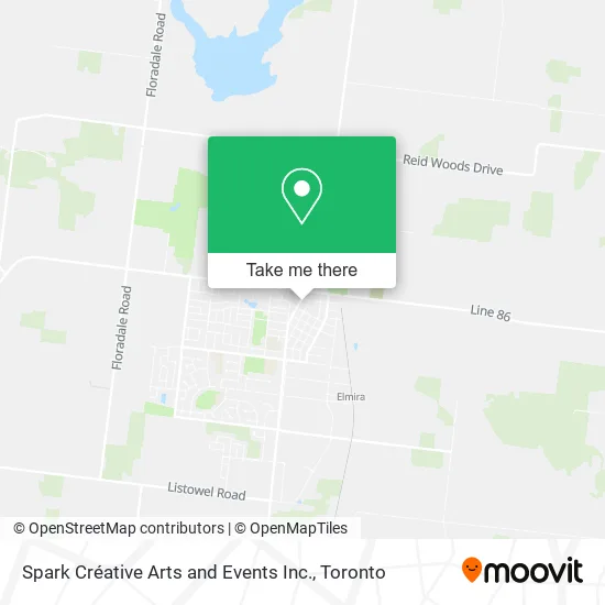 Spark Créative Arts and Events Inc. map