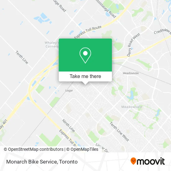 Monarch Bike Service map