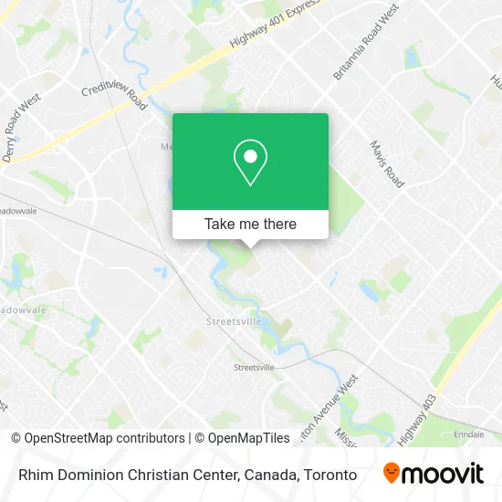 Rhim Dominion Christian Center, Canada map