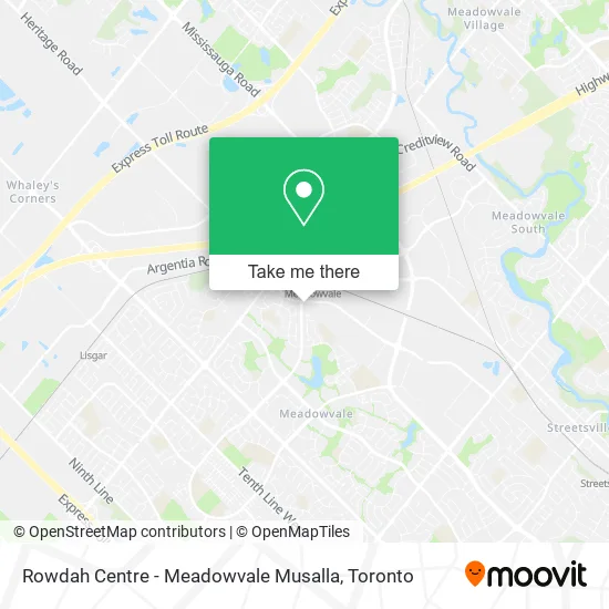 Rowdah Centre - Meadowvale Musalla map
