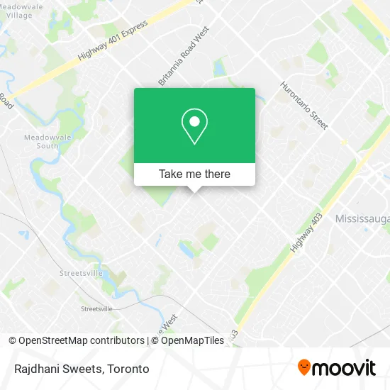 Rajdhani Sweets map