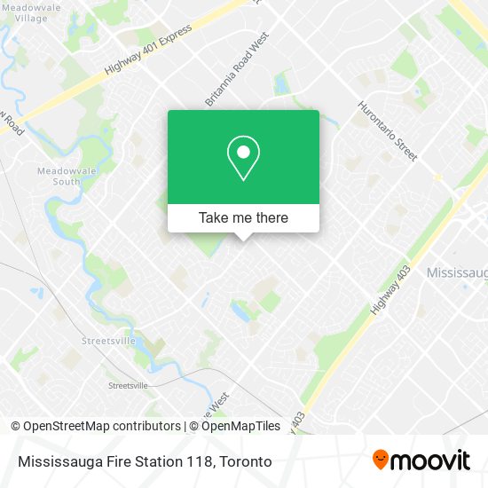 Mississauga Fire Station 118 map