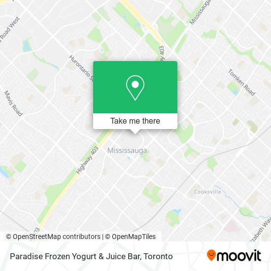 Paradise Frozen Yogurt & Juice Bar map