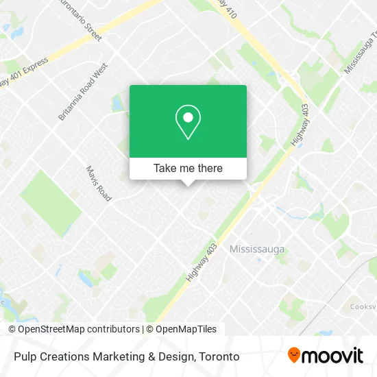 Pulp Creations Marketing & Design map