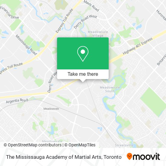 The Mississauga Academy of Martial Arts map