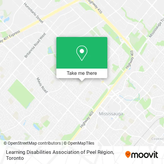 Learning Disabilities Association of Peel Région map