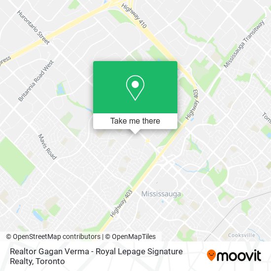 Realtor Gagan Verma - Royal Lepage Signature Realty map