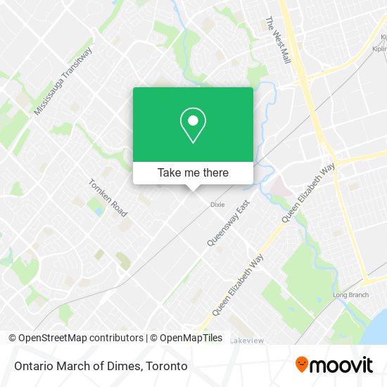 Ontario March of Dimes map