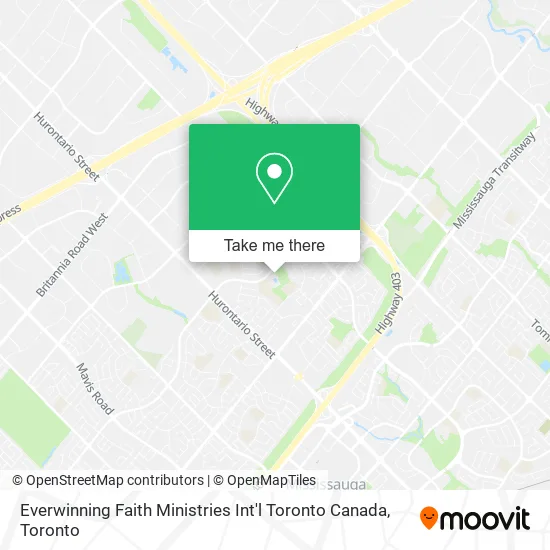 Everwinning Faith Ministries Int'l Toronto Canada map
