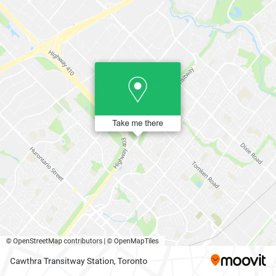 Cawthra Transitway Station map