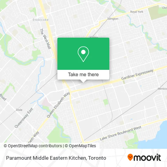 Paramount Middle Eastern Kitchen map