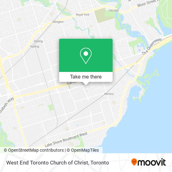 West End Toronto Church of Christ plan