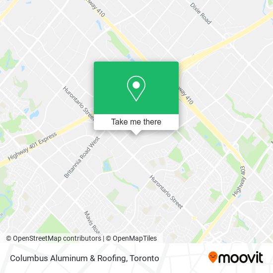 Columbus Aluminum & Roofing map