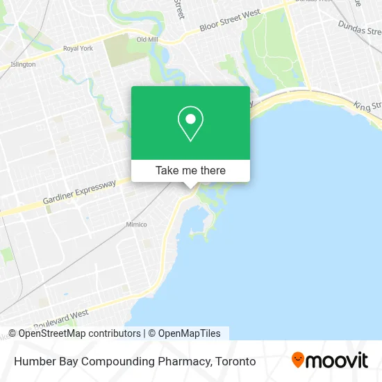 Humber Bay Compounding Pharmacy map