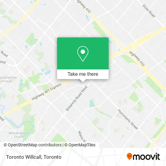 Toronto Willcall map