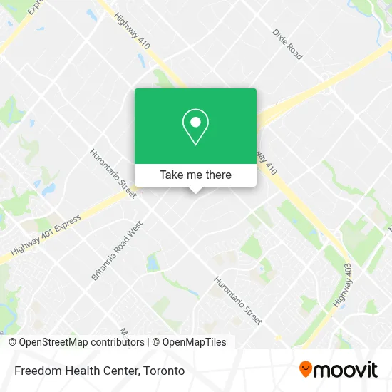 Freedom Health Center map