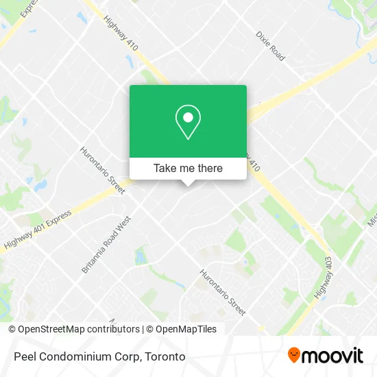 Peel Condominium Corp map
