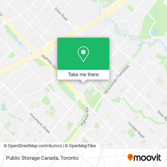 Public Storage Canada map