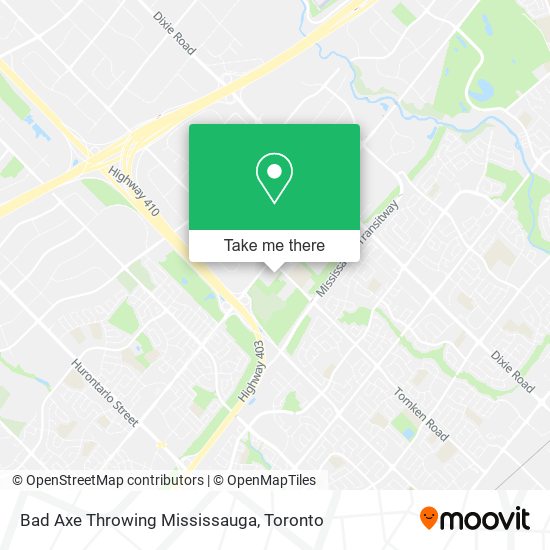 Bad Axe Throwing Mississauga map