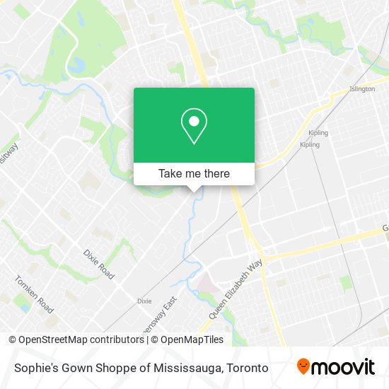 Sophie's Gown Shoppe of Mississauga map