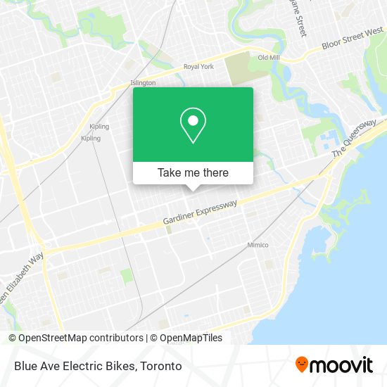 Blue Ave Electric Bikes map