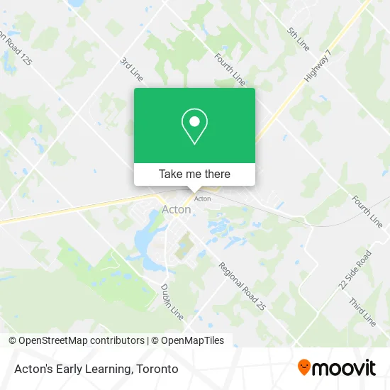 Acton's Early Learning map